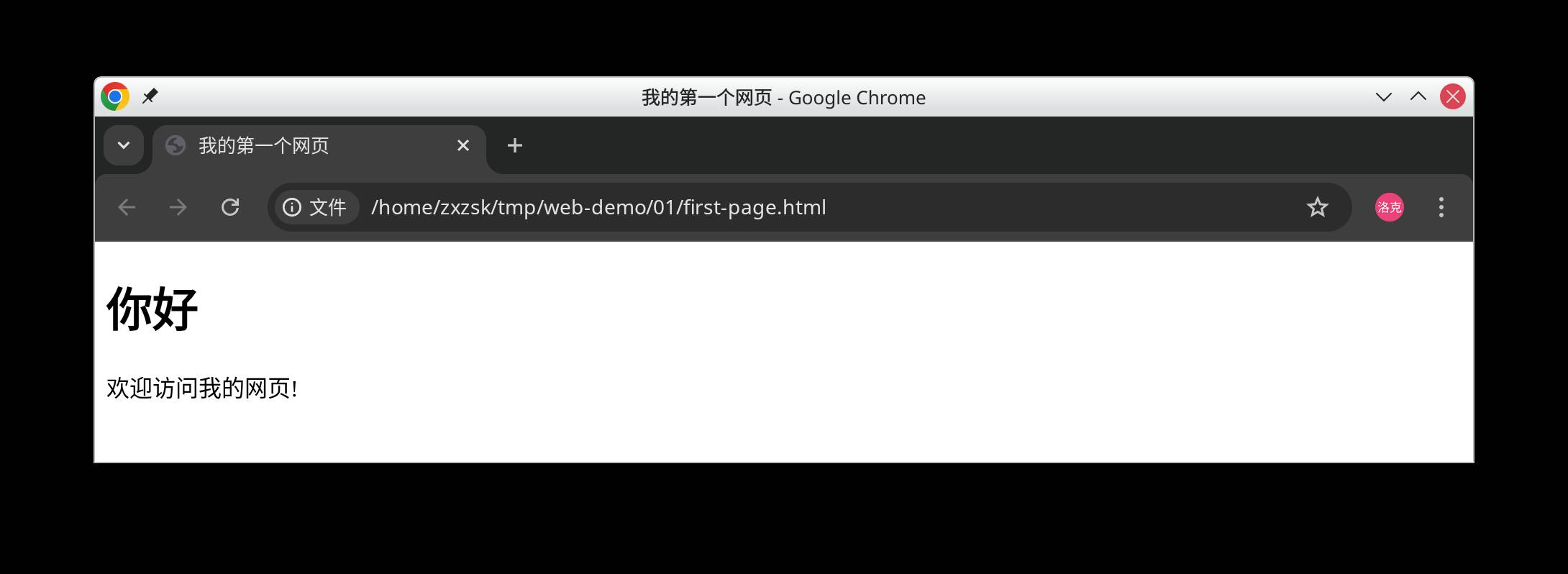 我的第一个网页